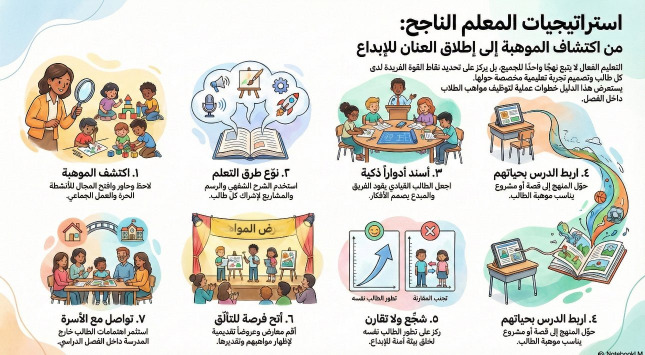 كيف يحتضن المعلم موهبه طلابه ويكتشفها ؟!