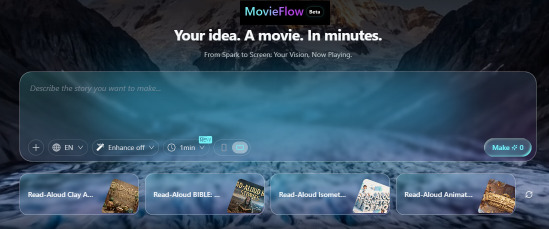 موقع عملاق ومجاني لصناعة وتصميم فيديوهات طويلة وبالذكاء الاصطناعي.