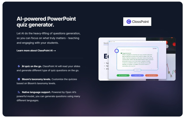 مولّد اختبارات PowerPoint مدعوم بالذكاء الاصطناعي.